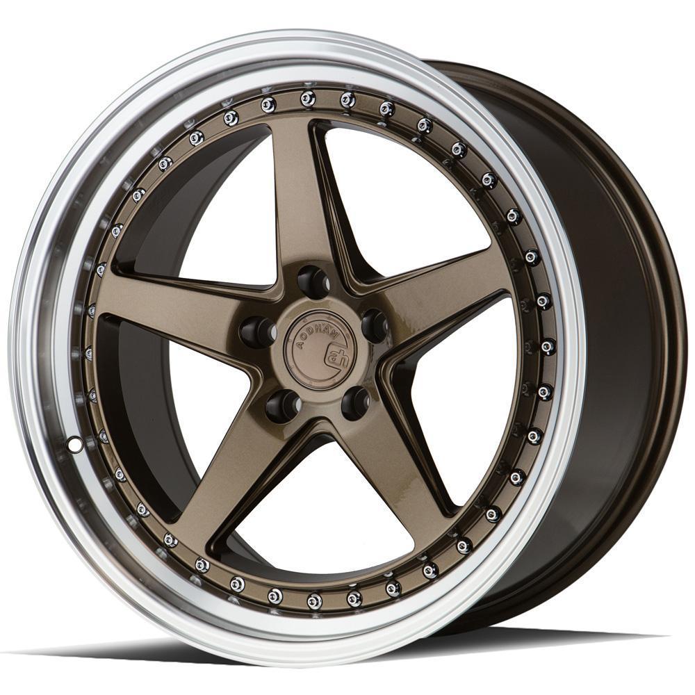 AodHan Wheels, AodHan DS05 Wheels - 5x114.3 19" - Bronze w/Machined Lip