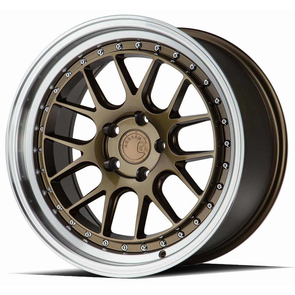 AodHan Wheels, AodHan DS06 Wheels - 5x100 18" - Bronze w/Machined Lip