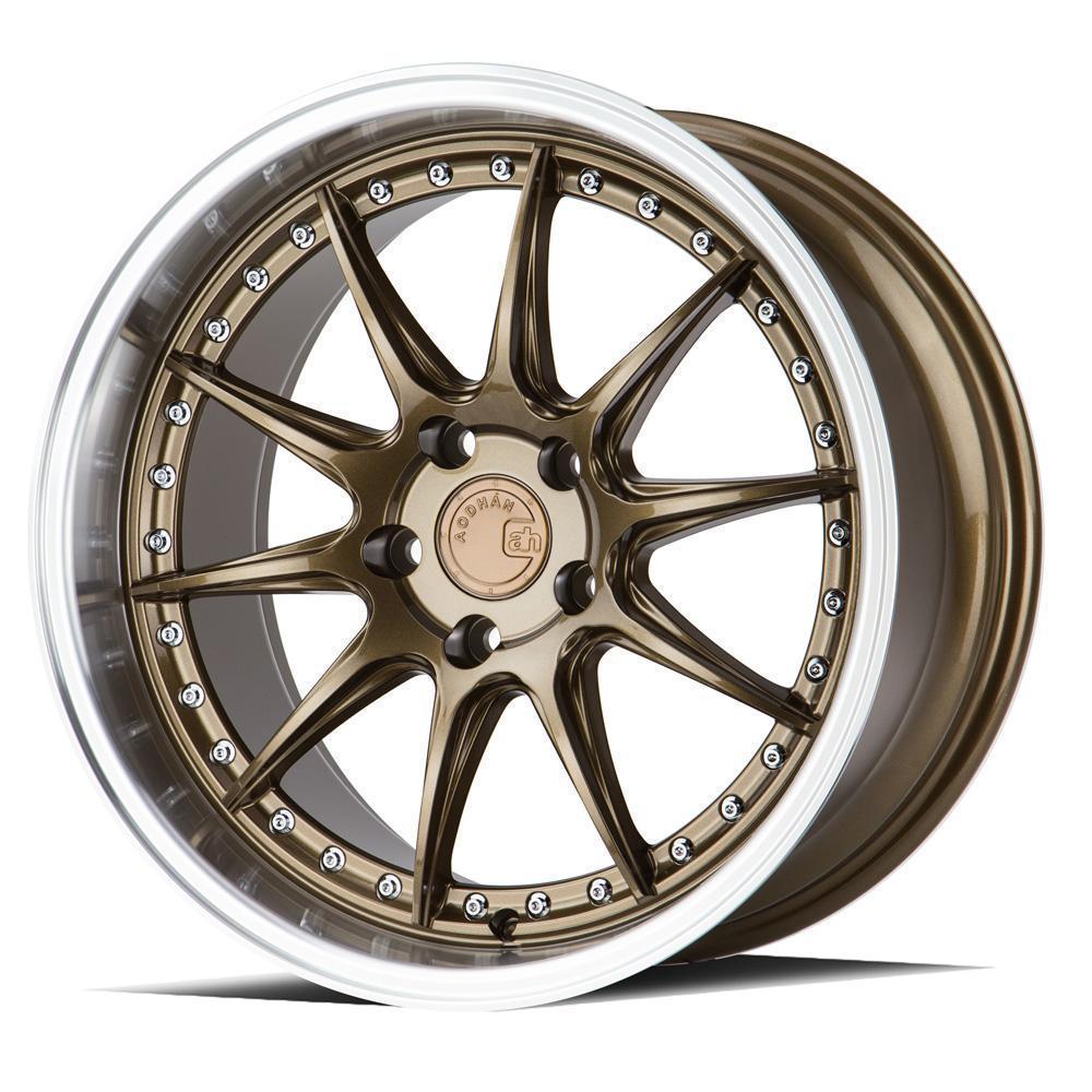 AodHan Wheels, AodHan DS07 Wheels - 5x100 18" - Bronze w/Machined Lip