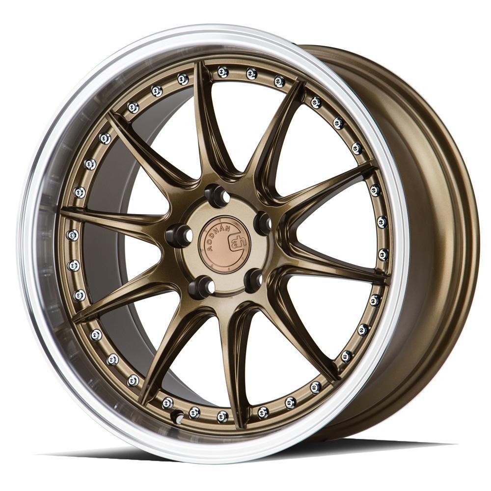 AodHan Wheels, AodHan DS07 Wheels - 5x100 18" - Bronze w/Machined Lip