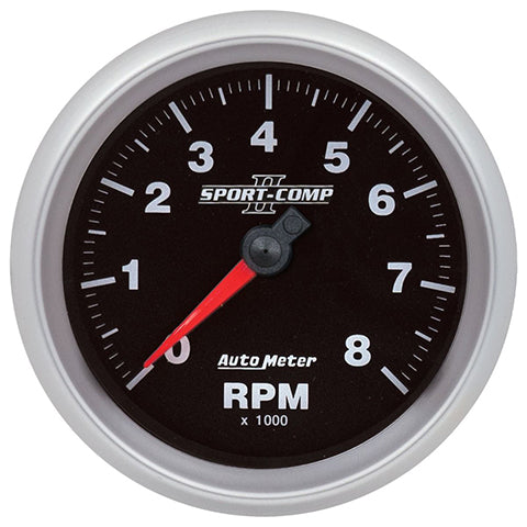 Auto Meter Gauges, Autometer Sport-Comp II 3-3/8" 8K RPM Tachometer (880829)