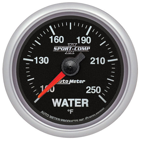 Auto Meter Gauges, Autometer Sport-Comp II 3-3/8" Water Temp Gauge (880890)